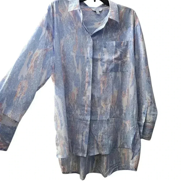 Nine West Drapey Button-Down Tunic Shirt Size XL #162 - Picture 5 of 10